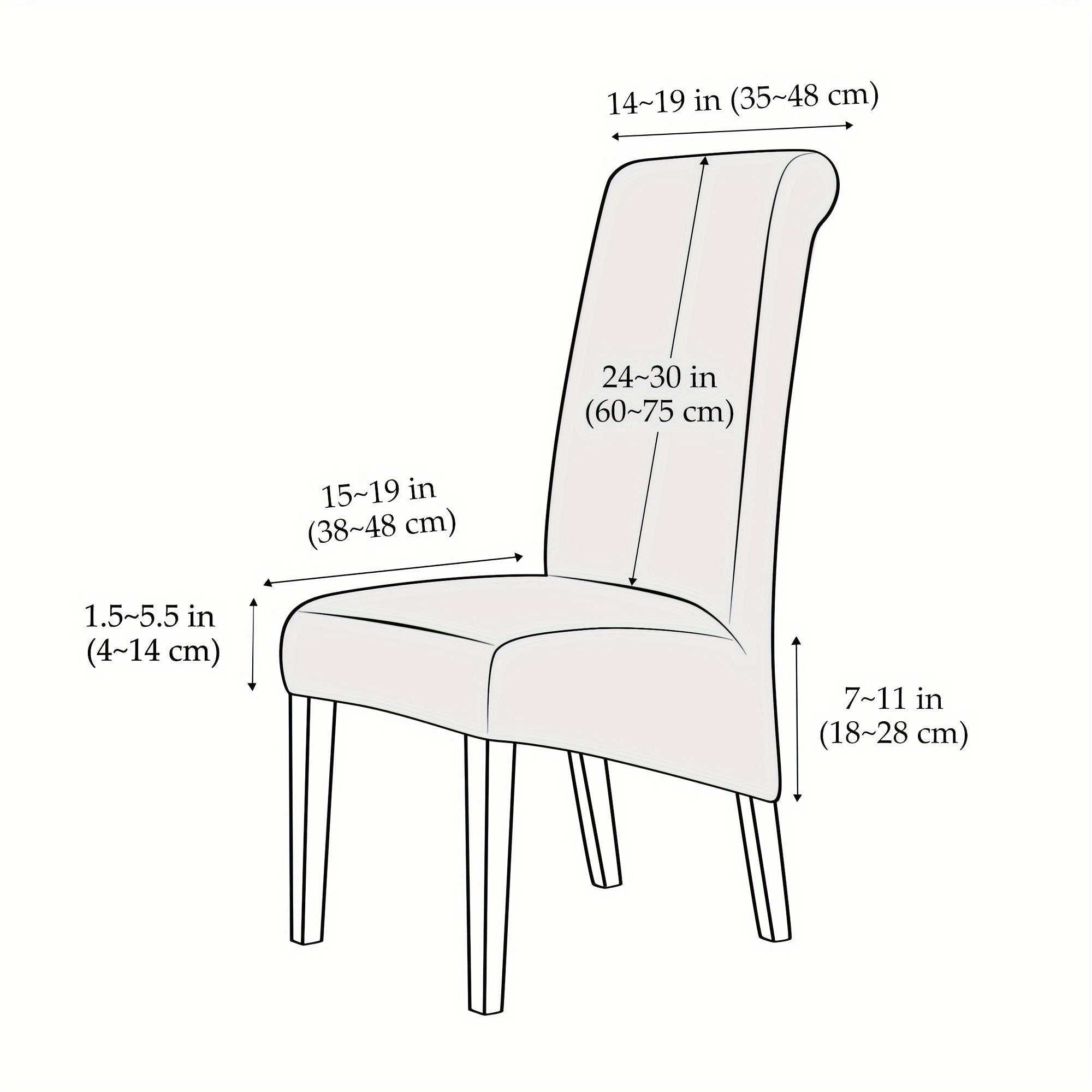 Чехлы для обеденных стульев с высоким спинкой жаккард в наборах по 2 или 4 штуки для дома или офиса.