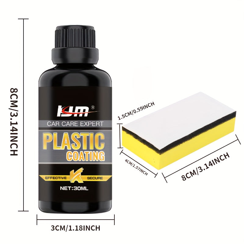 Kit de reparación de coches de plástico con recubrimiento en cristal negro cera de restauración