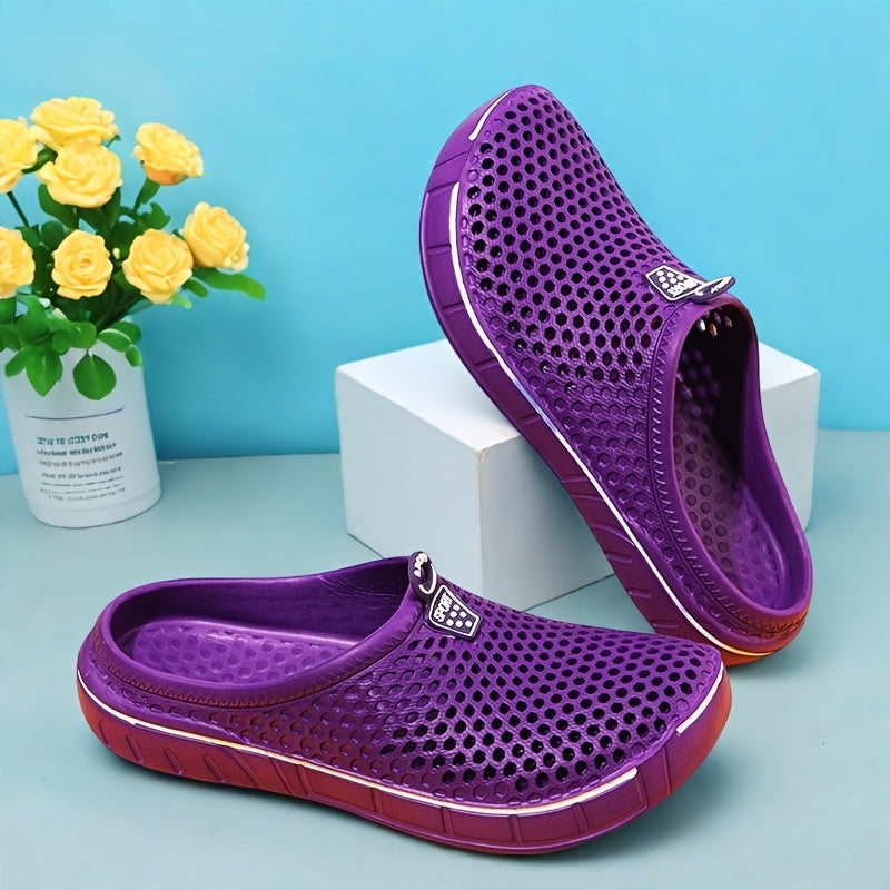 Women's Lightweight Pink Mesh Slip-On Sandals for Summer, Breathable Comfort