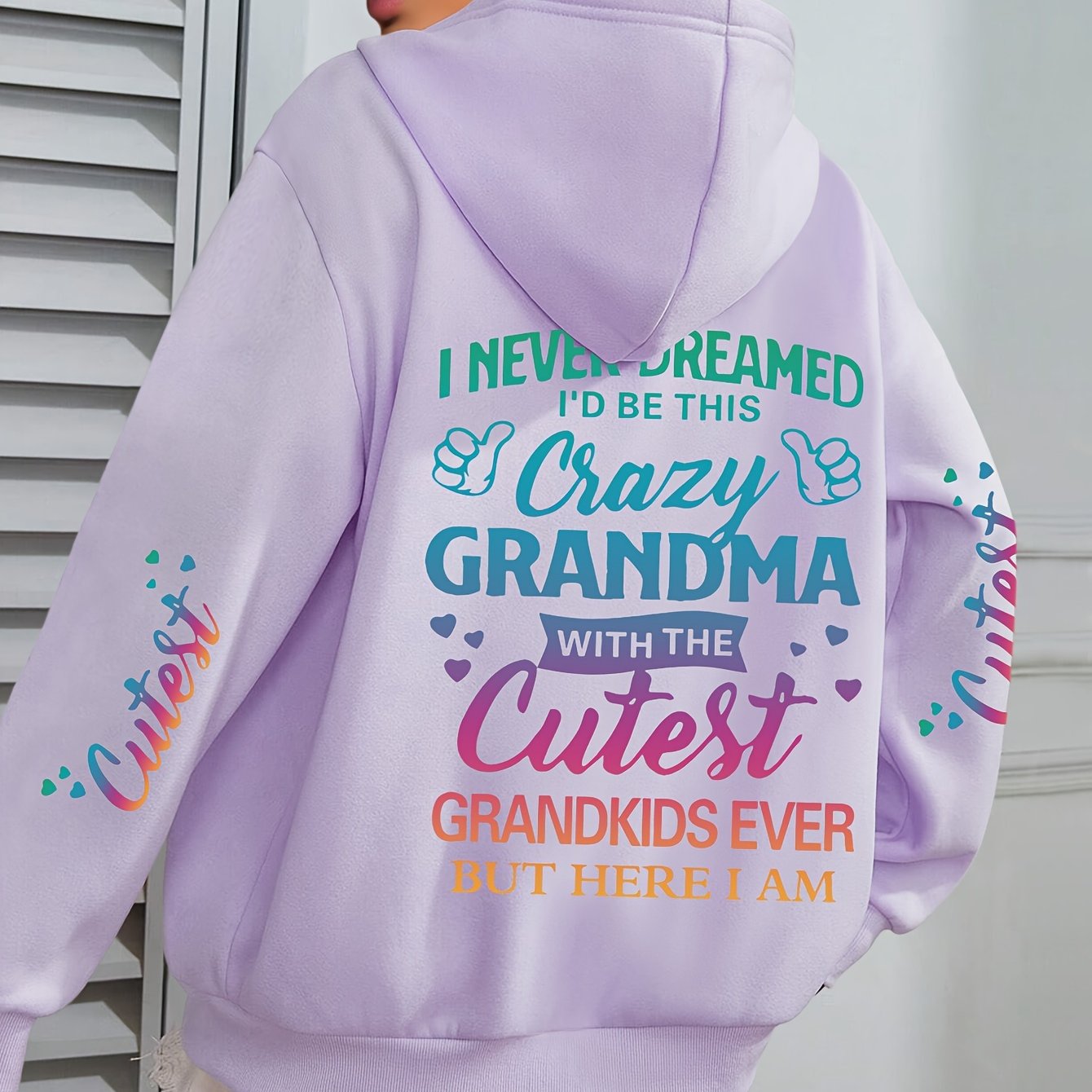 Толстовка для полных бабушек с флисовой подкладкой, зеленая, повседневная одежда с карманом спереди