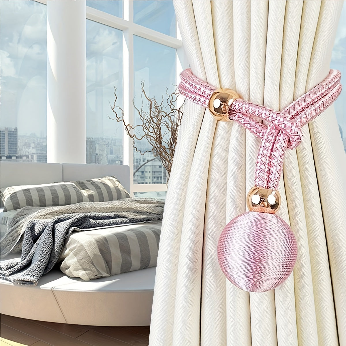 Egg-Shaped Curtain Tieback for Bedroom Living Room or Dining Room Decor