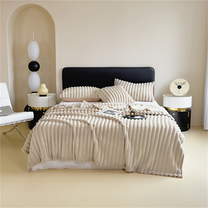 Manta de felpa de conejito suave para uso en cama acogedora, multicolor, 50x60 pulgadas