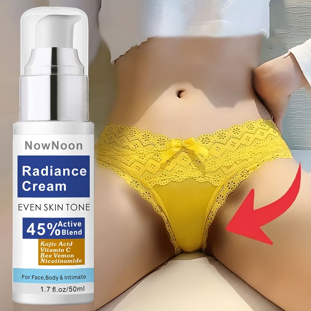 Hydrating Face and Body Cream with Kojic Acid Vitamin C Nicotinamide Alcohol-Free 1.7oz