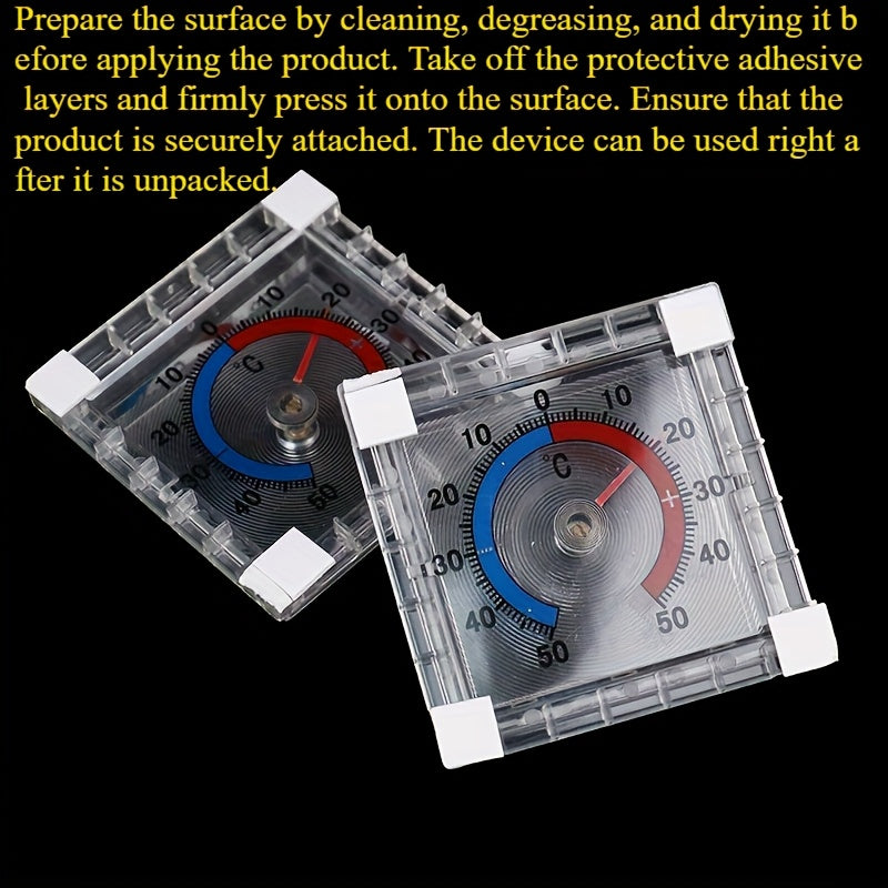 Indoor Outdoor Wall Thermometer Plastic Accurate Temperature Measurement Easy Mount