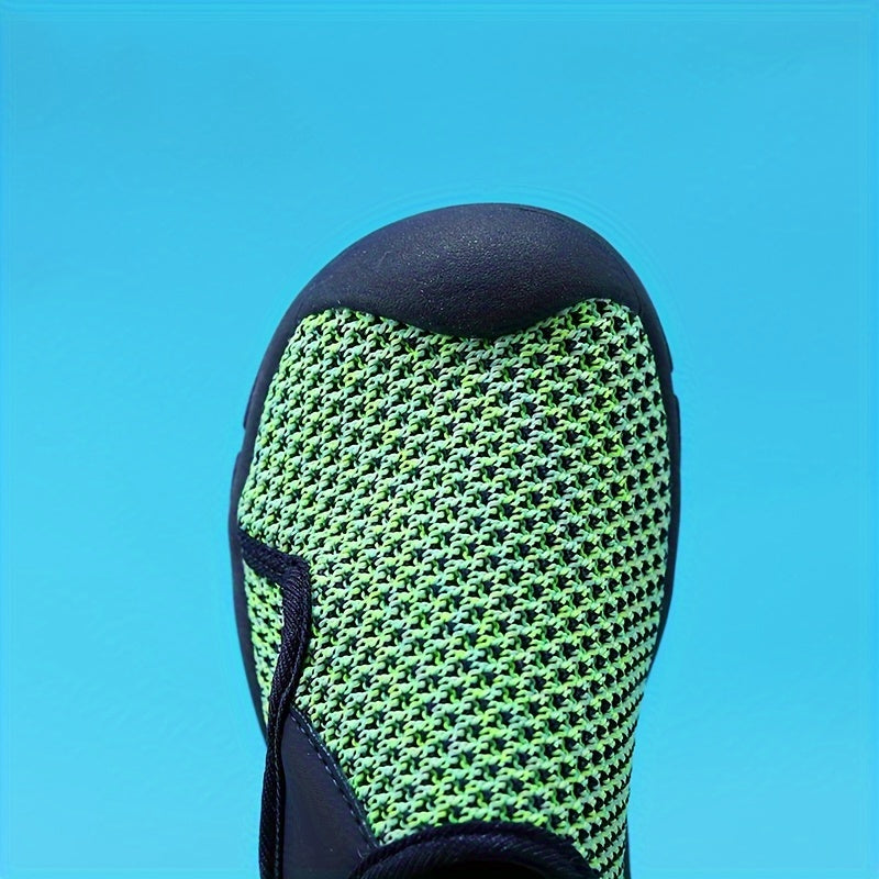 Boys Casual Sneakers Grass Green Breathable Non-Slip Soft Sole Indoor Outdoor