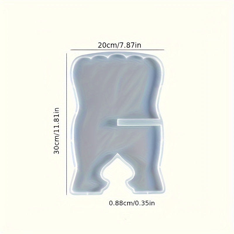 Silicone Resin Mold for DIY Crafts Irregular Book Shelf Gradient Marbled Design 2pcs