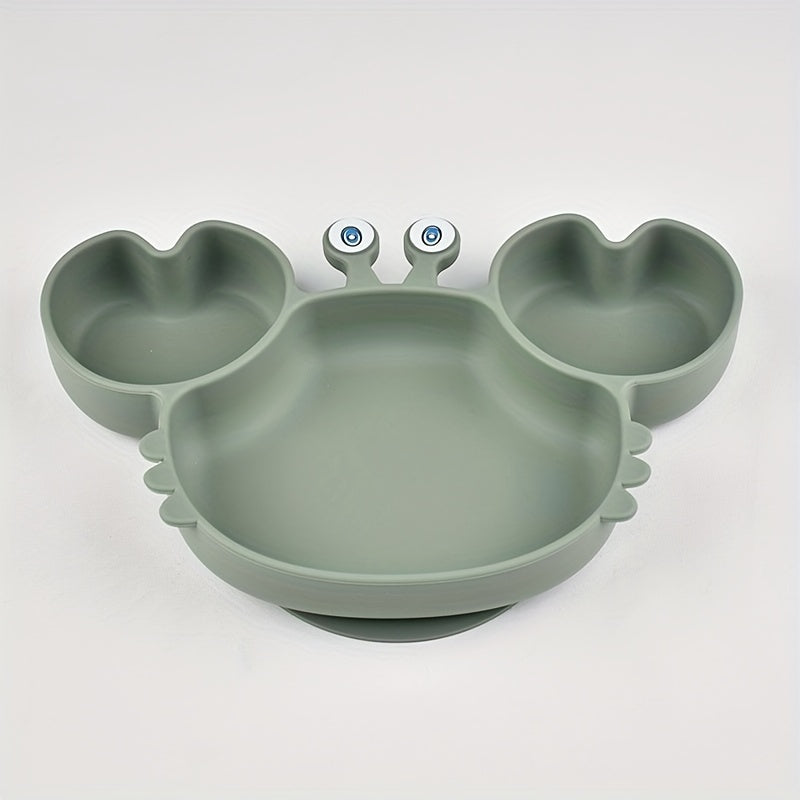 Silicone Toddler Feeding Plate with Suction Cup Cute Safe BPA-Free Dishwasher Safe