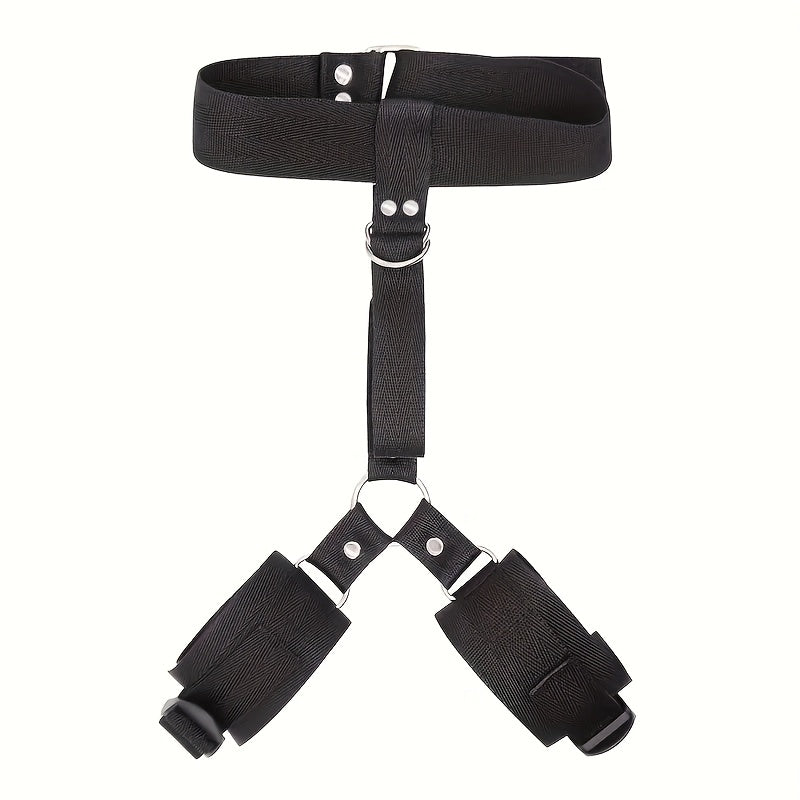 Adult Unisex Nylon BDSM Restraints Set Adjustable Collar and Handcuffs
