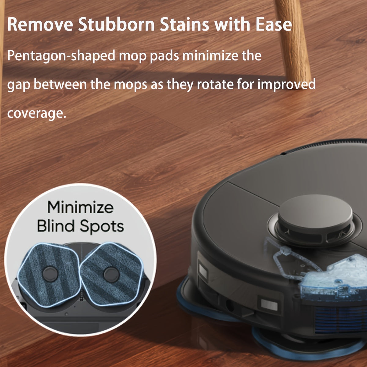 Set of 4 Replacement Vacuum Mop Pads for Robot Cleaners with Clothes