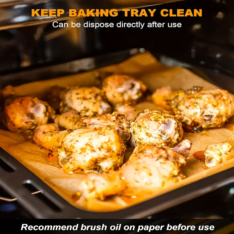 50 Pack Non-Stick Baking Liners for Oven and Air Fryer, Reusable, Food Safe