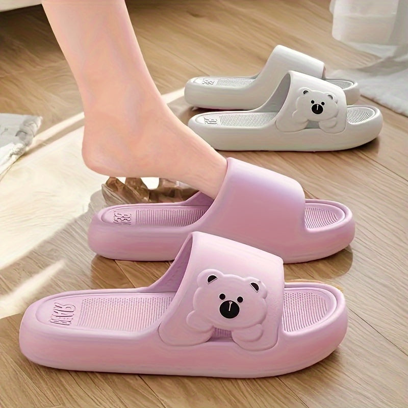 Women's Cartoon Bear Indoor Outdoor Lightweight Slippers