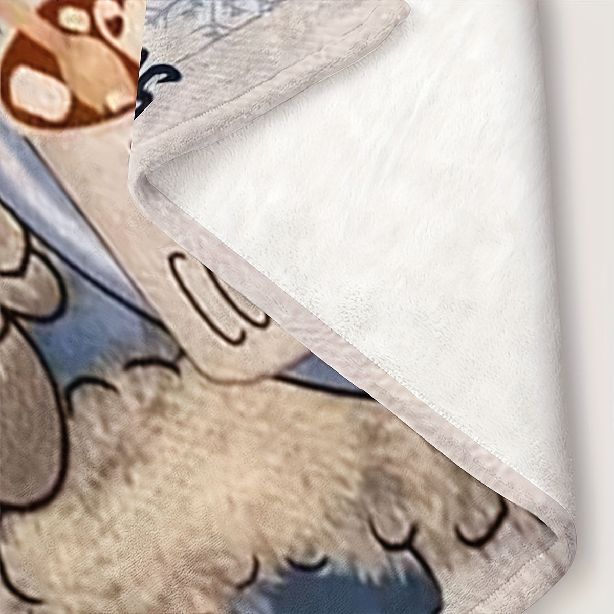 Blue Gnome Printed Flannel Blanket for Office Home or as Shawl or Leg Cover