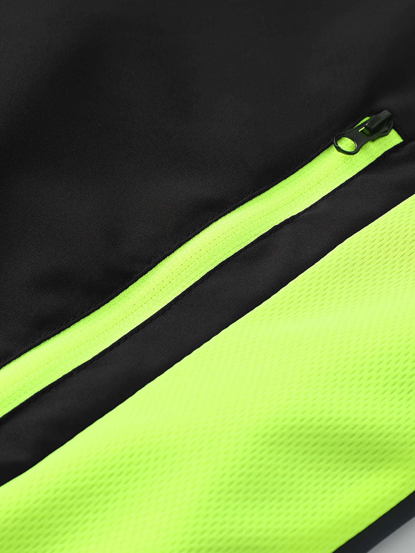 Men's Polyester Sports Tracksuit Set with Collared Neck Full-Zip Jacket and Pockets Patchwork Design Spring Fall Regular Fit