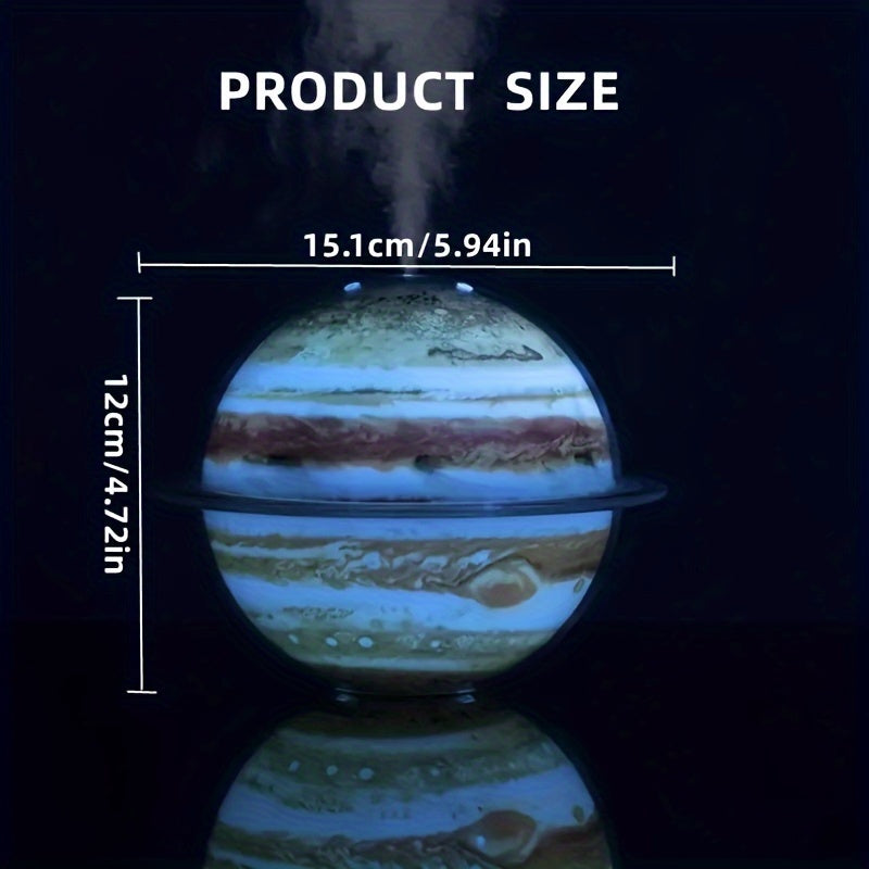 330ml Jupiter-Inspired USB Humidifier with LED Night Light for Aromatherapy and Home Decor