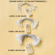 Luces de cadena para árbol de Navidad con diseño de alce y copo de nieve, alimentadas por batería, decoración interior