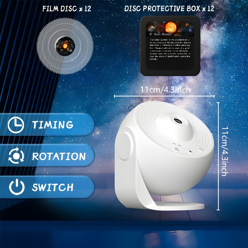 Galaxy Projector for Adults, 4K Interchangeable Discs, Night Light