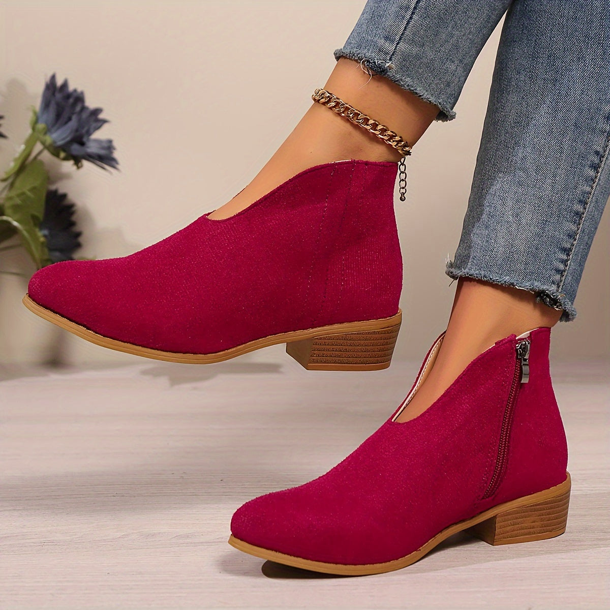 Женские ботинки на щиколотке с леопардовым принтом, массивная подошва, средний каблук, молния, кожа