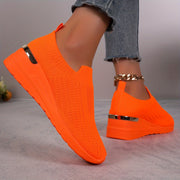Women’s Pink Mesh Slip-On Casual Shoes Non-Slip Rubber Sole