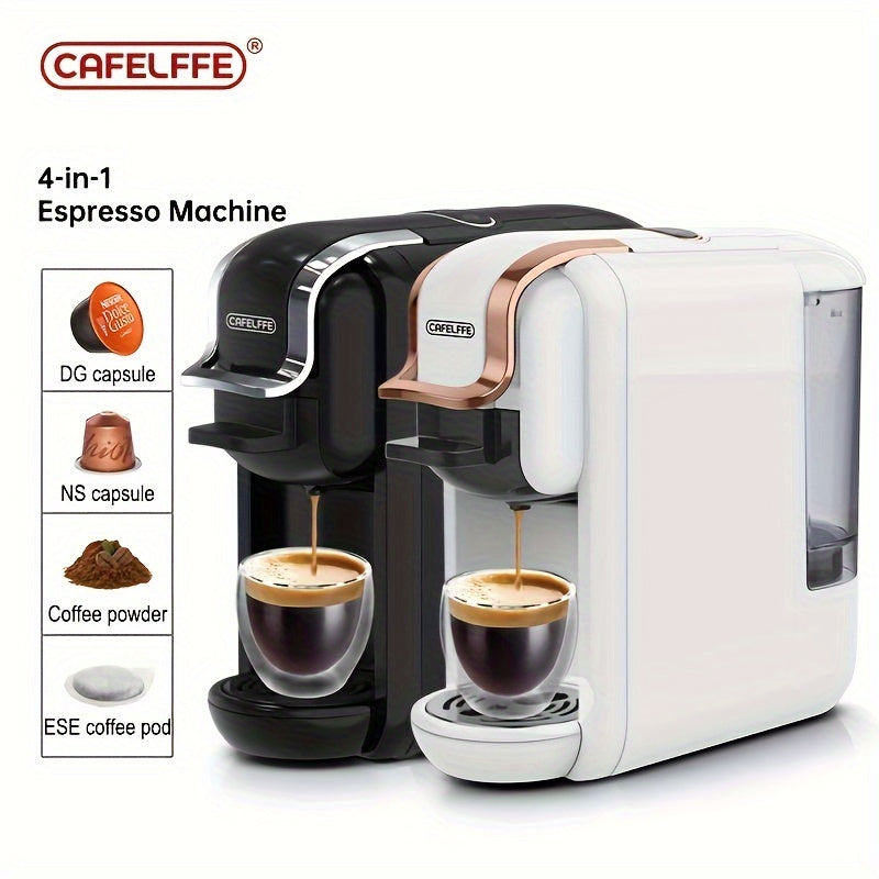 4-in-1 Capsule Coffee Maker with 19 Bar Pump 600ml Water Tank Automatic Shut-Off