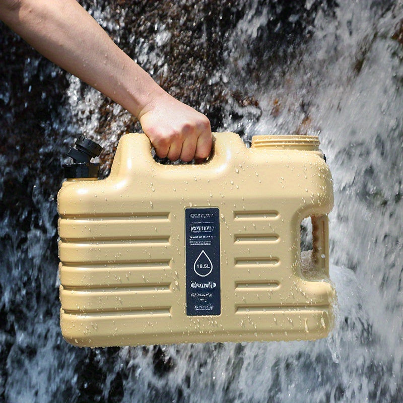 Portable Water Container 1-Piece Plastic with Spigot for Camping Home Car