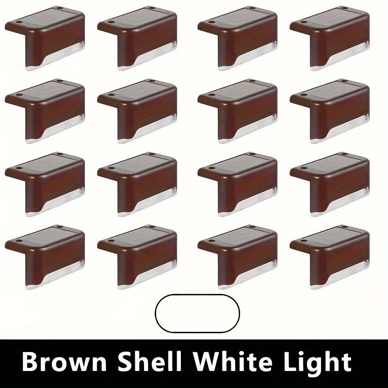 16 luces solares para exteriores en caminos, barandillas, cercas, escaleras y carriles