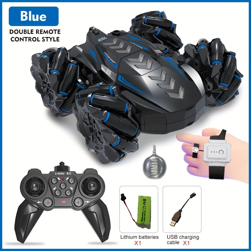 Remote Control Car for Kids 8+ with Drift, Lights, Music, 2.4G Gesture Control