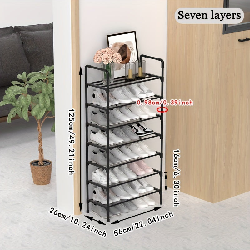 Multi-Layer Metal Shoe Rack for Entryway and Bedroom Storage