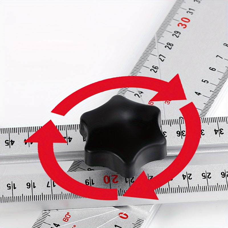 Precision Aluminum Alloy Drilling and Positioning Ruler with Multi-Angle T-Square and Bubble Level