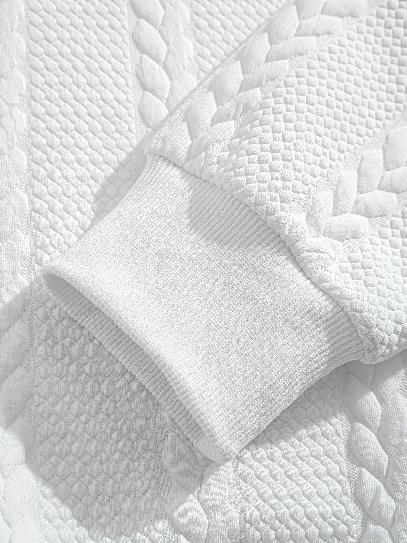 Jacquard Preppy Collared Neck Embroidered Hoodie Long Sleeve Loose Fit Unisex