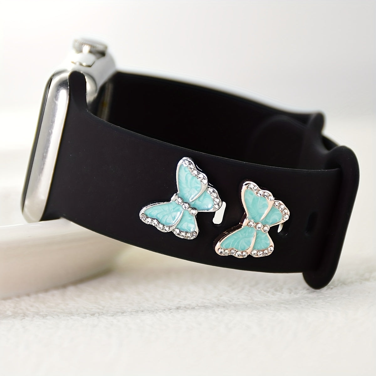 Dog Paw Studs with Turtle and Butterfly Bee Design for Silicone Sports Watch Bands