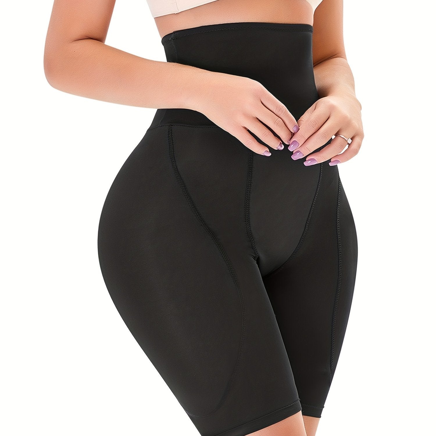 Bragas moldeadoras sin costuras para mujer, control de abdomen, levantamiento de glúteos, color sólido, spandex y poliéster