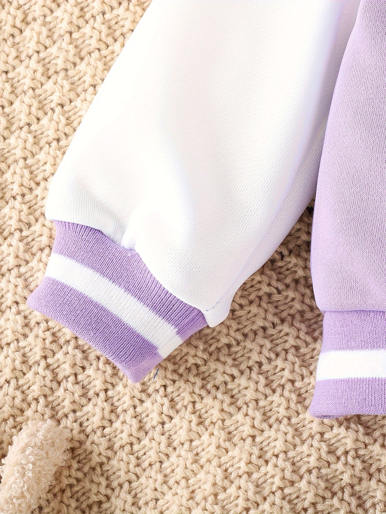 Girls Baby Girl 2-Piece Baseball Jacket and Pleated Skirt Set Fall Winter Cotton Blend