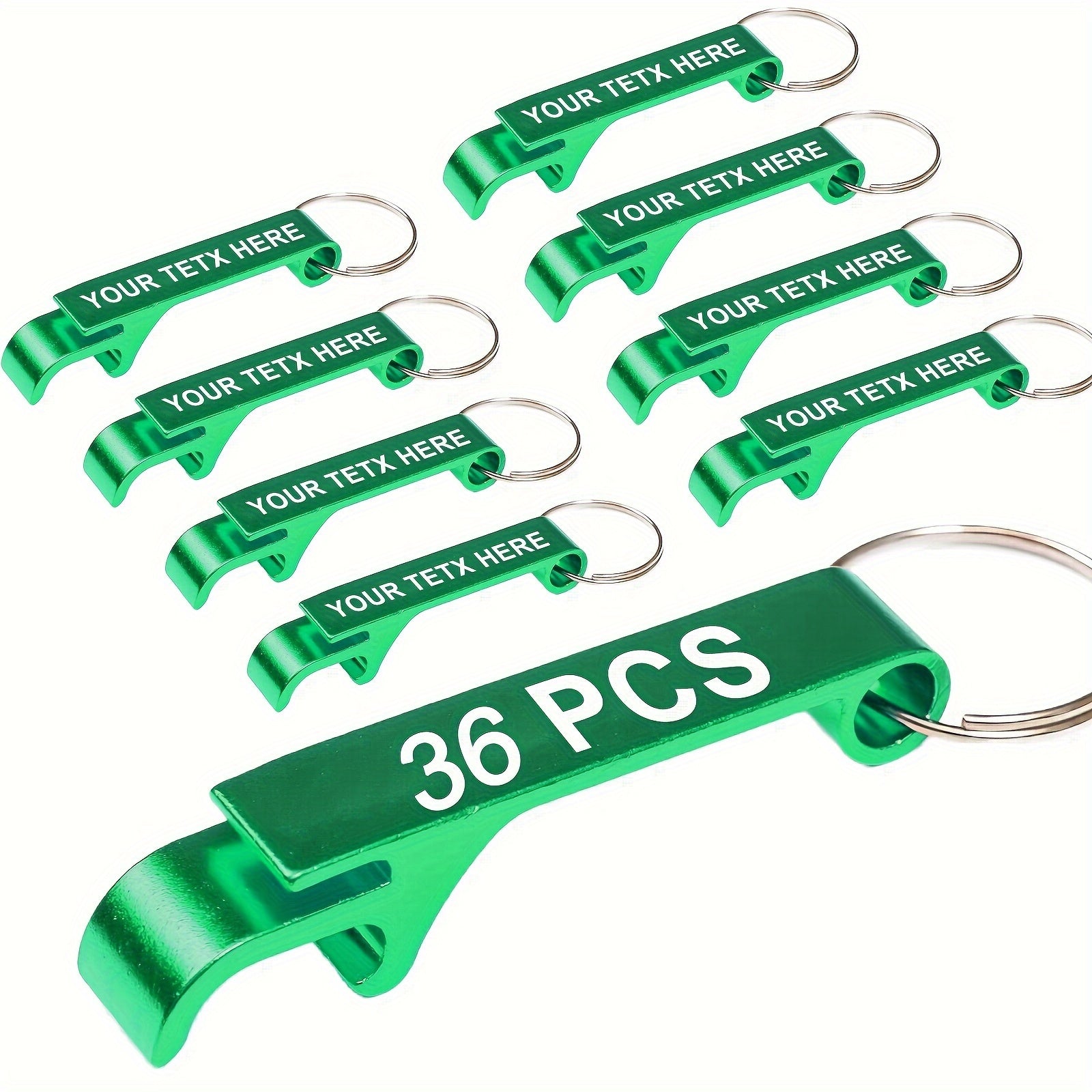 Personalized Keychain Bottle Openers Set of 36 for Gifts and Promotions