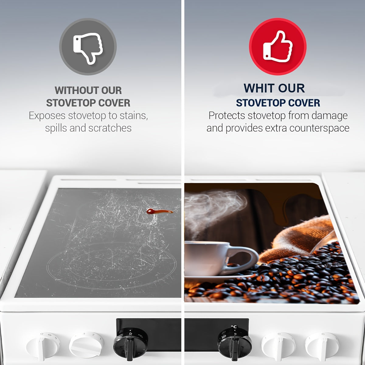 Kuchka pechka himoya mato 28.5x20.5 dyuym, suv o'tkazmaydigan, sirg'almas, diatom loy