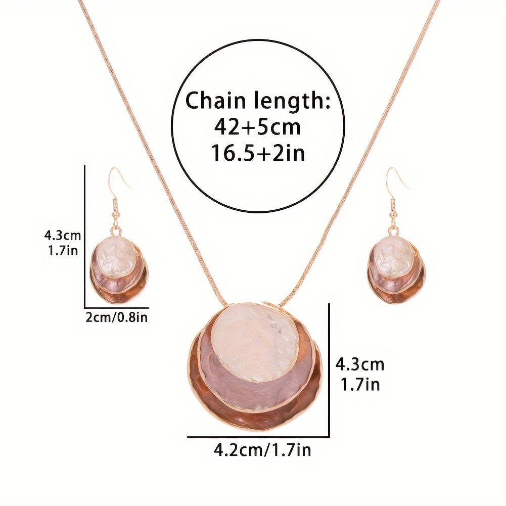 Ayollar uchun bohem enameled zargarlik to'plami, taqish uchun va doira shaklidagi dizayni bilan