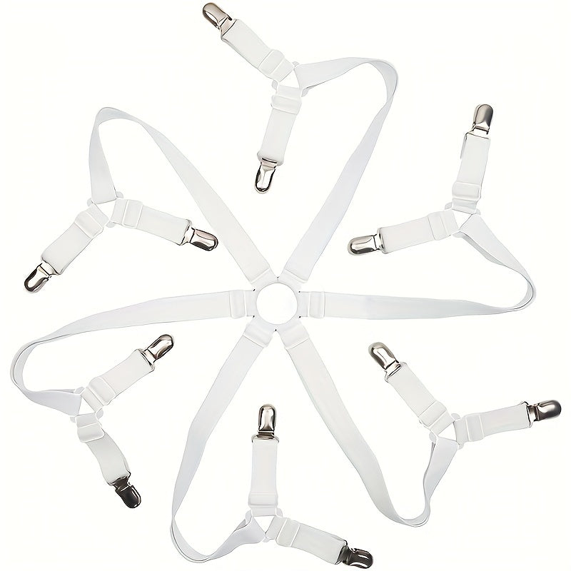 Pinzas ajustables para sábanas con 12 sujetadores antideslizantes para fijar la funda de colchón y la manta