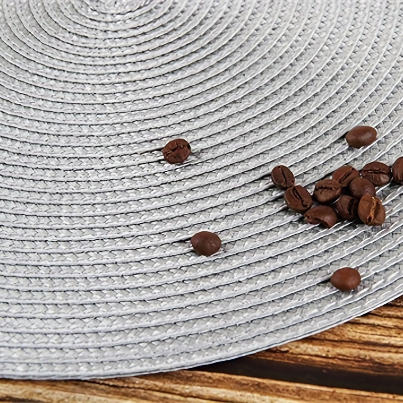 Set of 4 Round Placemats for Dining Table Kitchen Home Decor