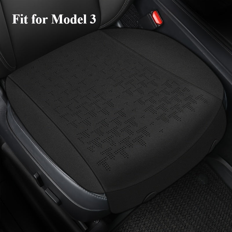 Cojín para asiento de coche para Tesla Model 3, funda de peluche, para todas las estaciones, asiento de silla de montar individual