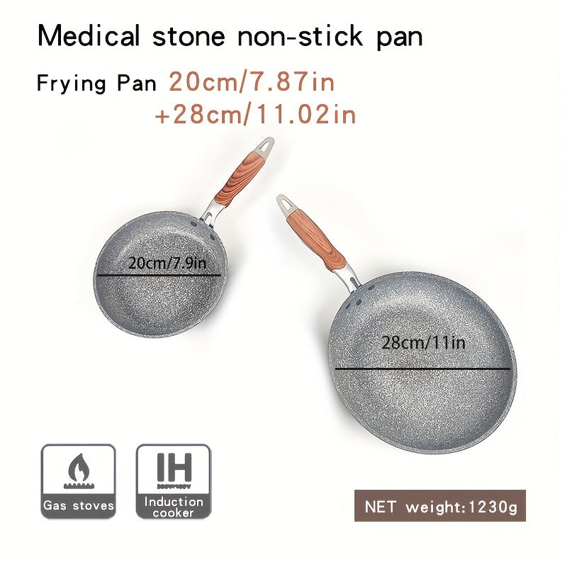 3 ta o'lchamli Multi-Size Cornstone qovurilgan panlar, yopishmaydigan, induksiya, gaz plitkasi uchun