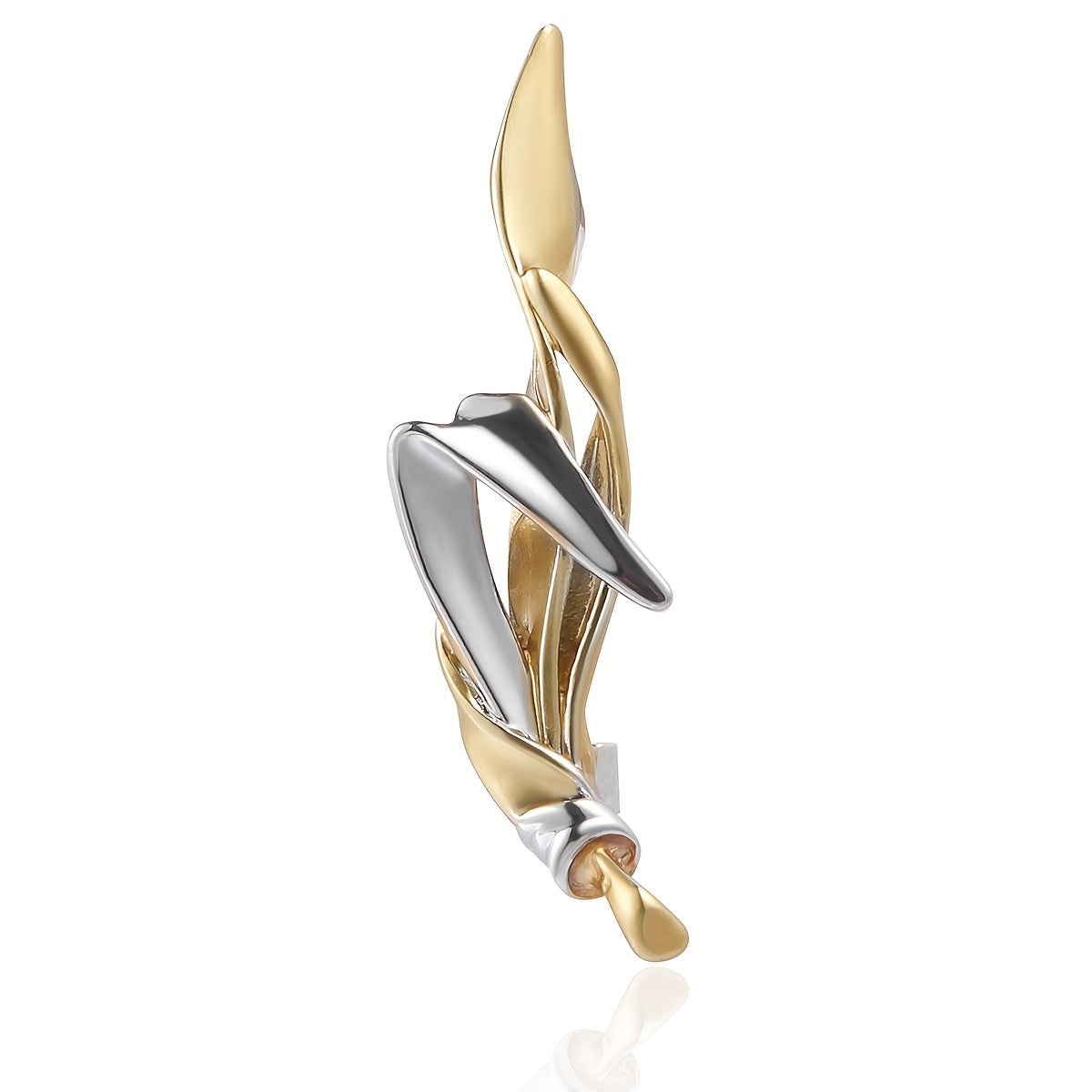 Decorative Grass Pin for Clothing and Accessories Green Metal Brooch