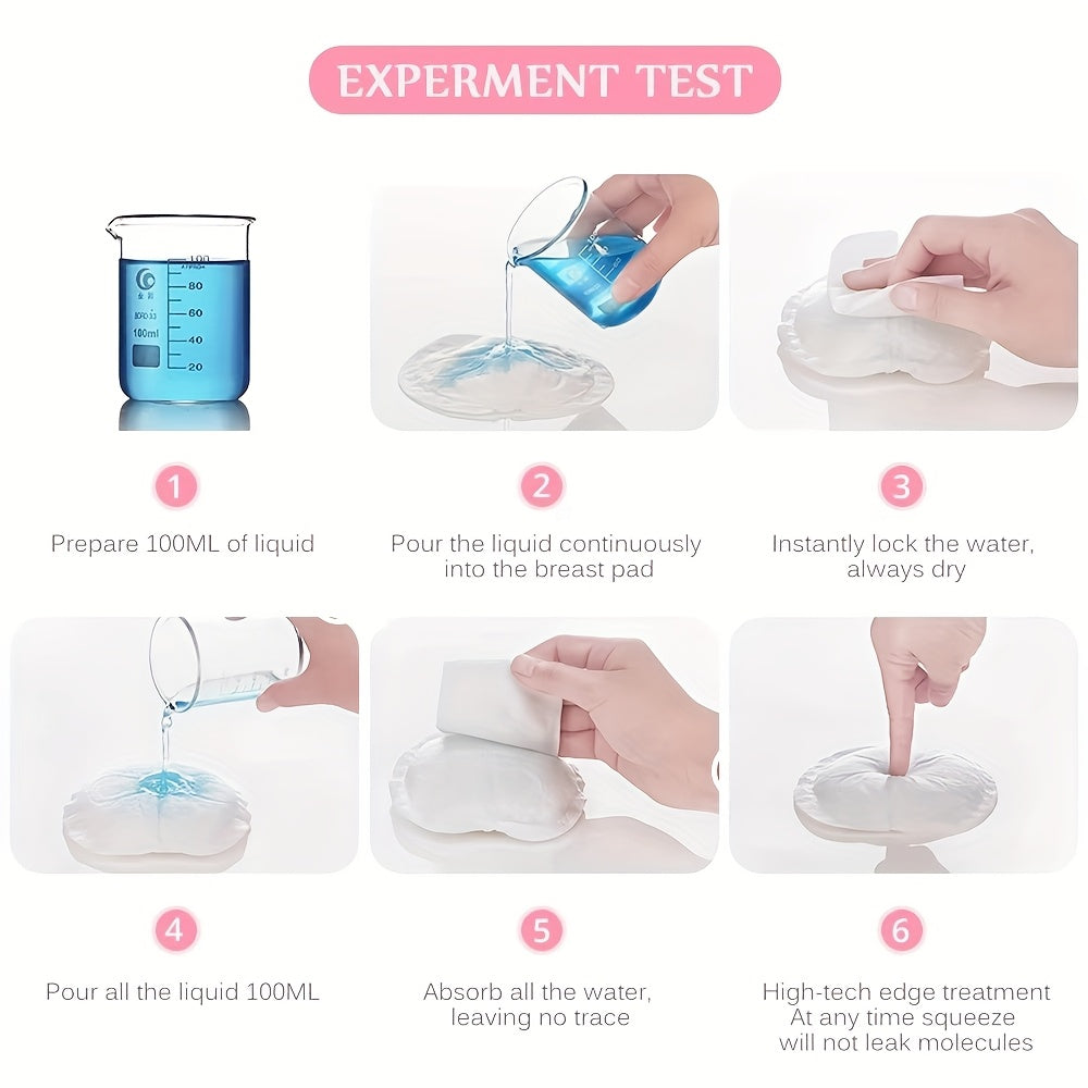 100 ta Ultra-Eng yupqa, oqib ketishdan himoyalangan, naql qilish uchun nafas oladigan polyesterli emizikli padlar, har biri alohida o'ralgan