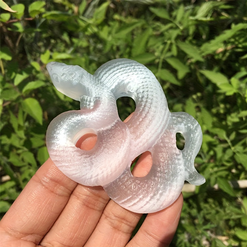 Натуральный селенитовый змеиный кристалл для Рейки и домашнего декора в богемском стиле