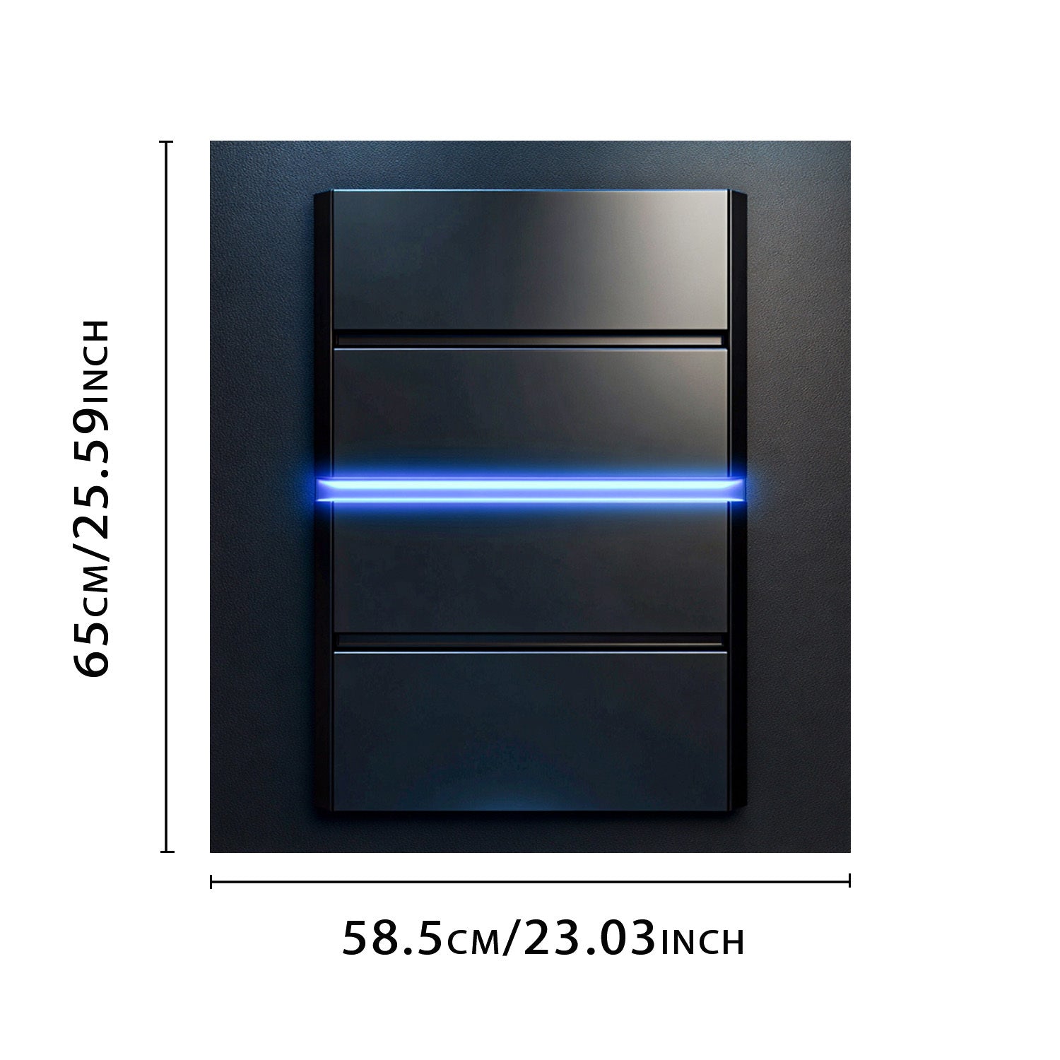 Cubierta magnética para lavavajillas con luz azul, a prueba de agua, resistente al calor, fácil de limpiar, etiqueta de metal 58.5x65 cm