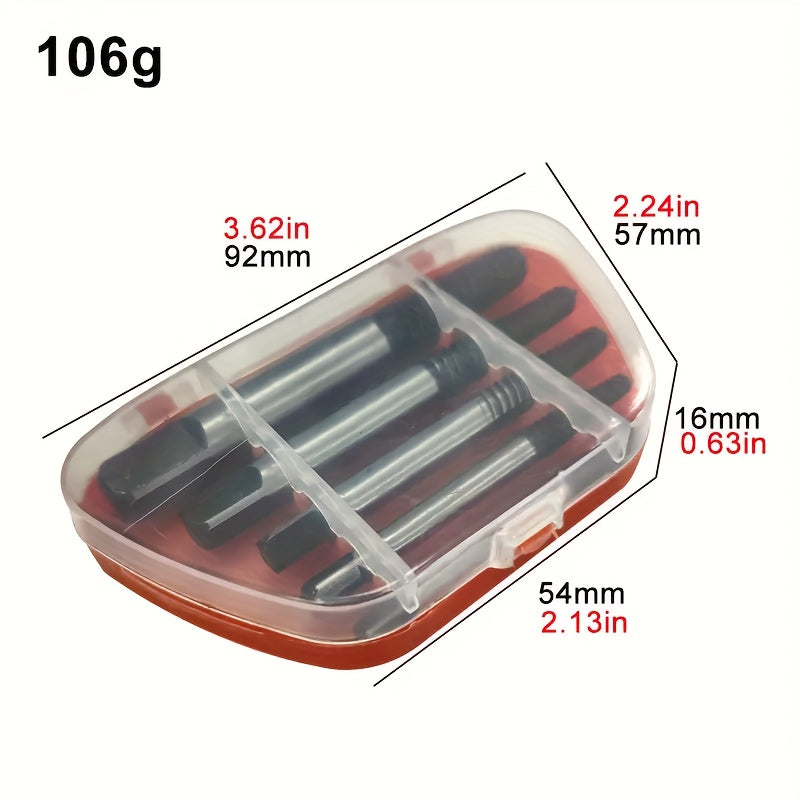 Premium Metal Screw Extractor Kit for Damaged Screws Bolts and Pipes 5/6 Pieces