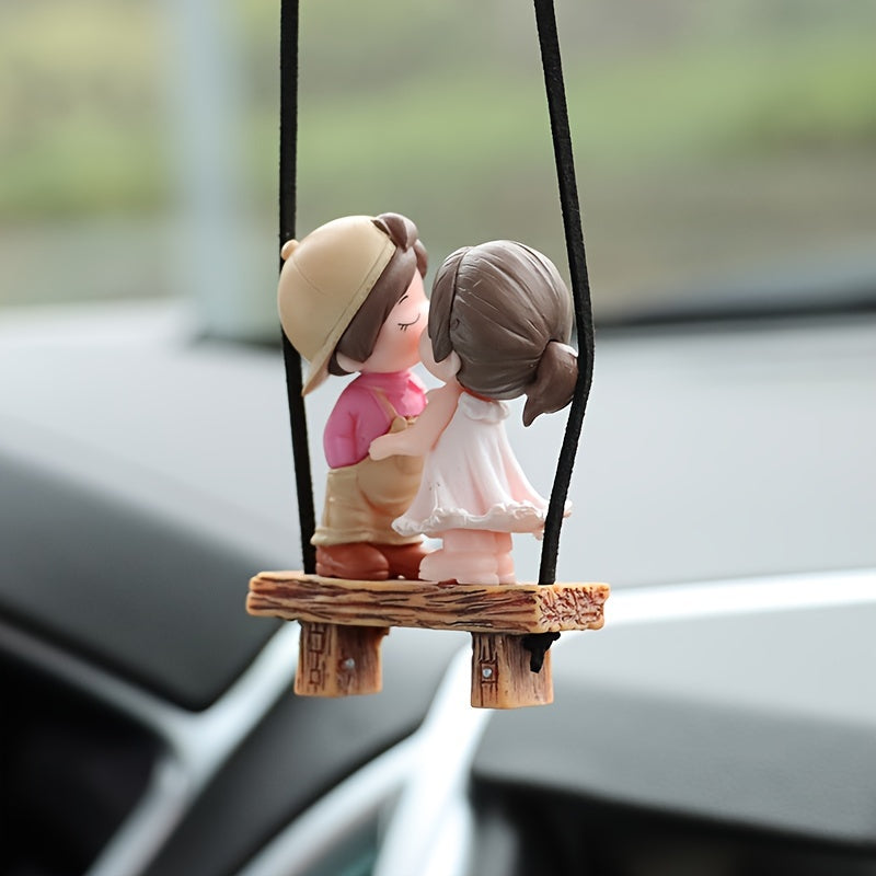 Juftlik O'yinchoqlari Oq Ko'k Yomg'irli Skirt Avtomobil Dekoratsiyalari Orqa Ko'rinish Oyna Qopqog'i To'plami