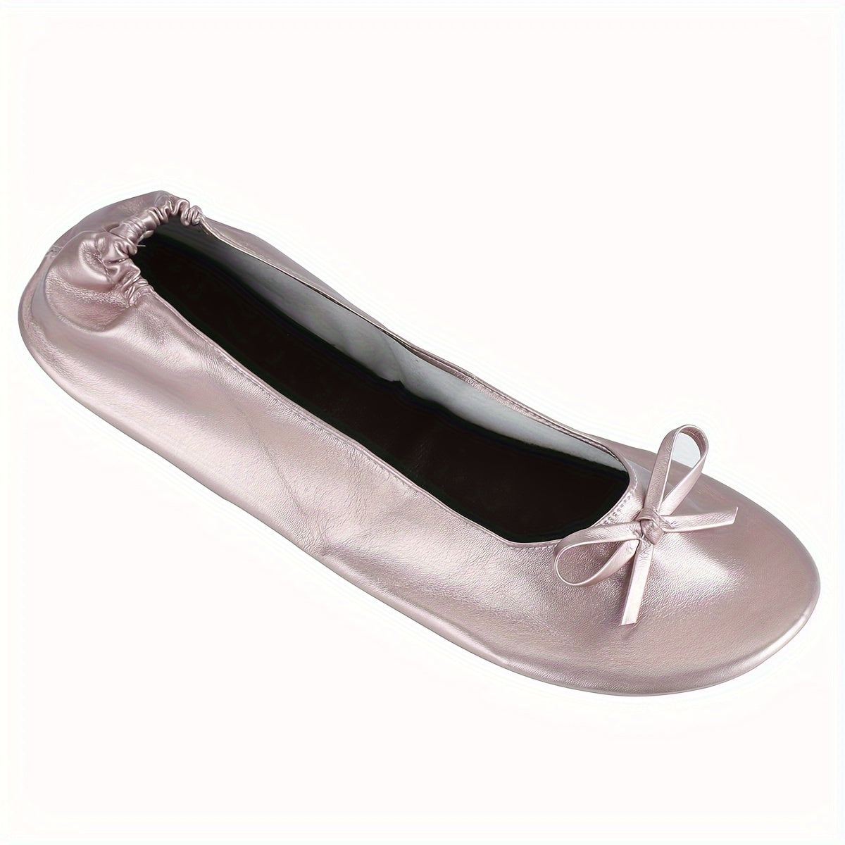 Женские складные балетки комфорт, складывающиеся, черные, размер 7