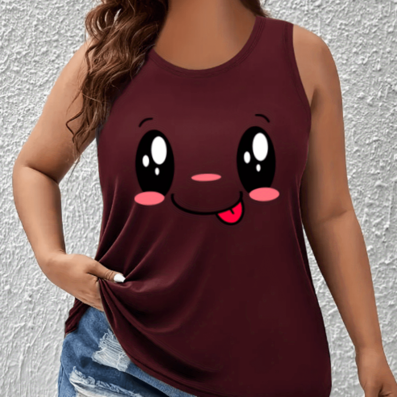 Women's Off-Shoulder Vest Top Polyester Blend Breathable Casual Summer