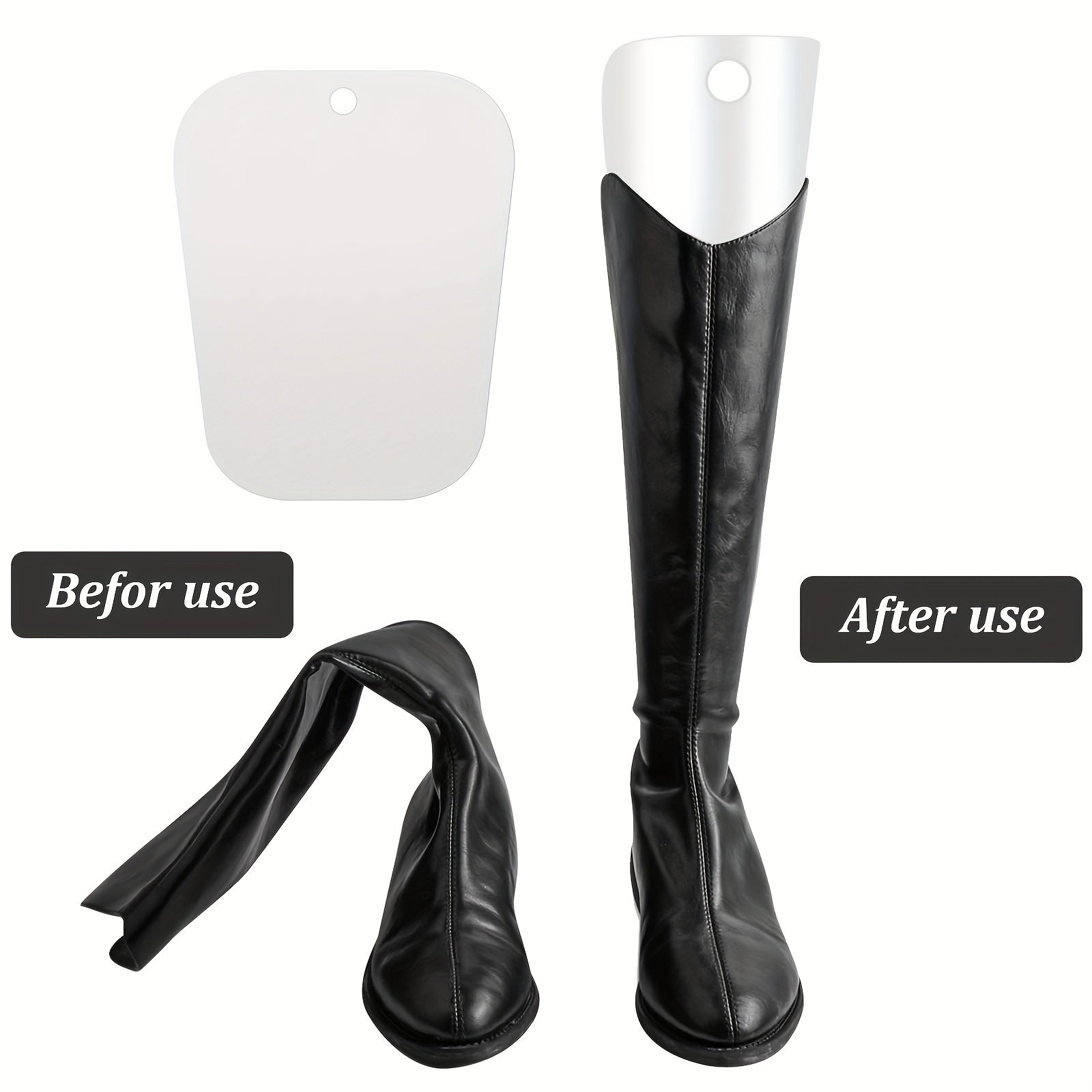 4pcs Breathable Plastic Boot Shapers Reusable Shoe Inserts for Men and Women