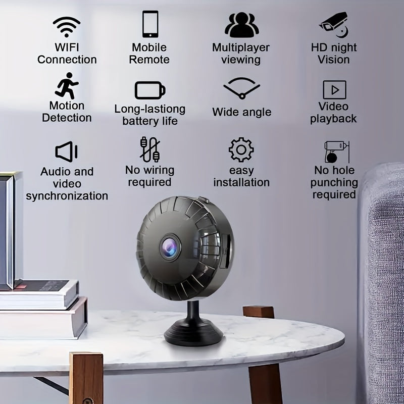 Wireless Home Security Camera 2.4GHz WiFi 480p HD Night Vision Waterproof Non-Storage