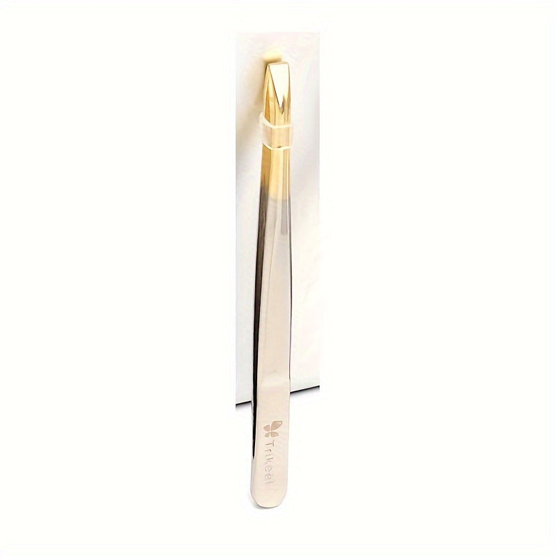 Unisex Stainless Steel Tweezer Set for Hair and Eyebrows, Horizontal or Diagonal Jaws